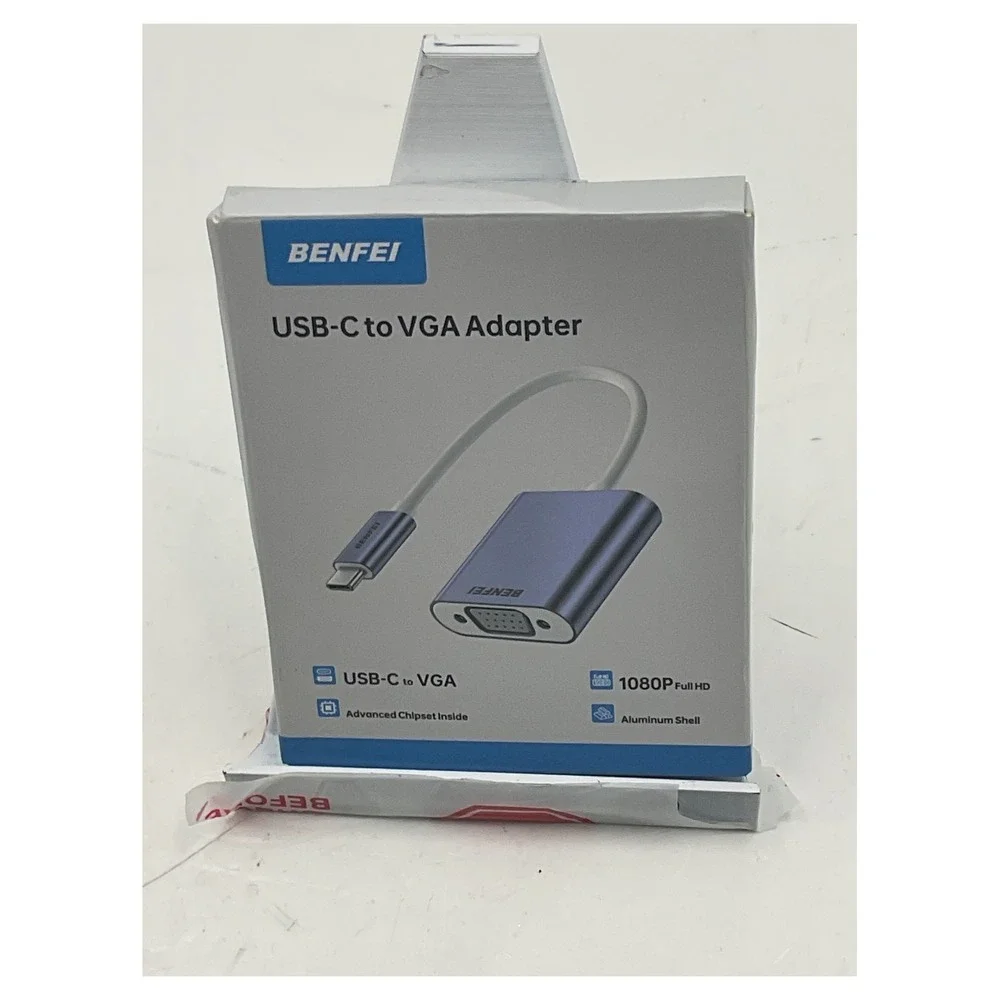 BENFEI USB-C to VGA Adapter 1080p Full HD Aluminum Shell 000165grey Gray